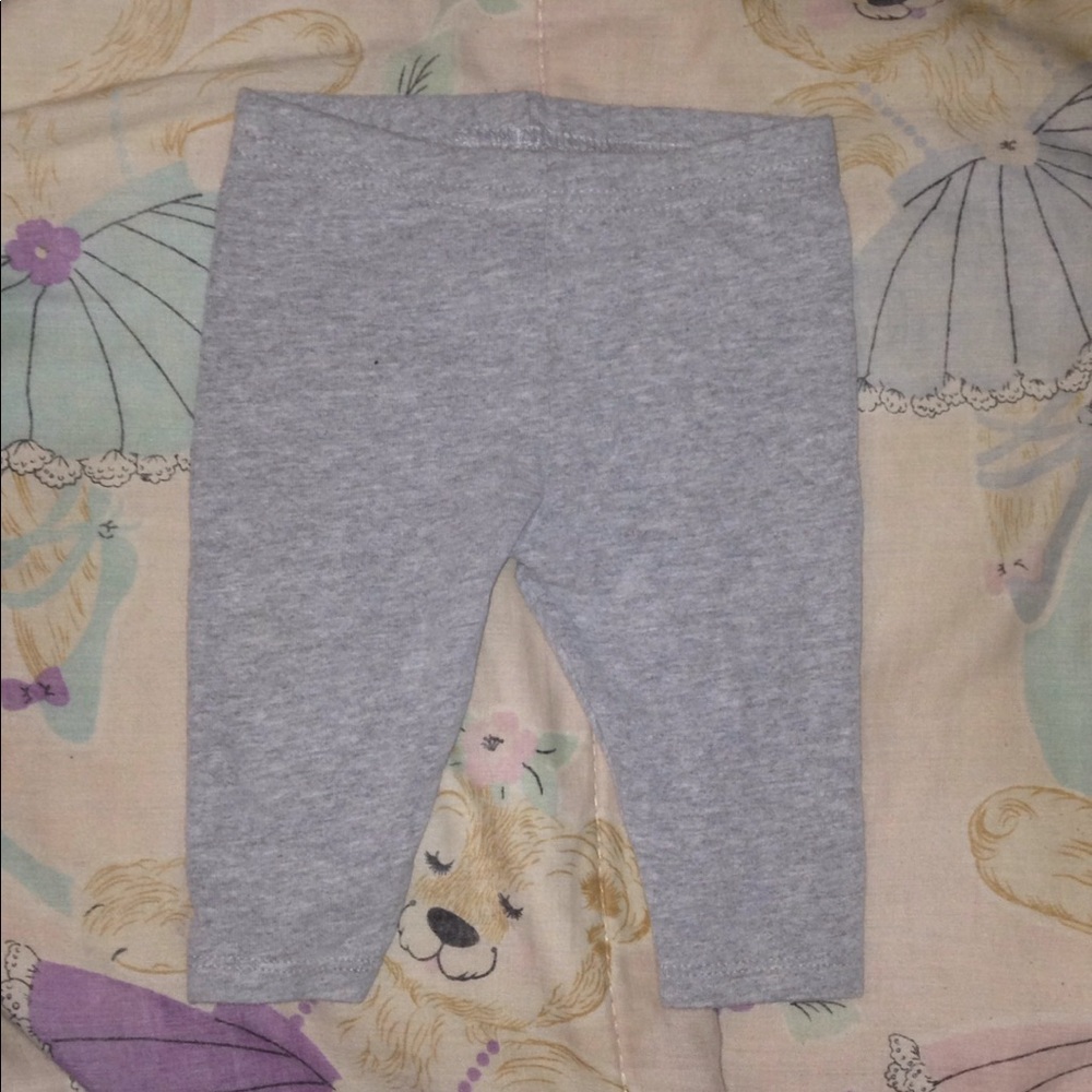 Gray leggings size 0-3 months